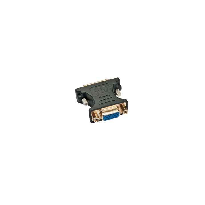 Lindy 41199 cambiador de género para cable VGA DVI-I Negro, Oro