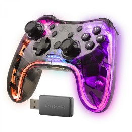 Mars Gaming MGP-24 Gamepad Inalámbrico 2.4GPRO Neon RGB Vibración Háptica Dual Joysticks Analógicos Mando para PC PS3 PS4 PS5