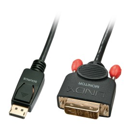 Lindy 41489 adaptador de cable de vÍ­deo 0,5 m DisplayPort DVI-D Negro