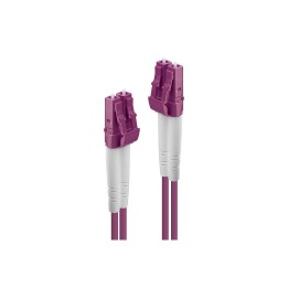 Lindy 46343 cable de fibra optica 5 m LC OM4 Rosa