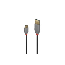 Lindy 36885 cable USB 0,5 m USB 2.0 USB A USB C Negro, Gris