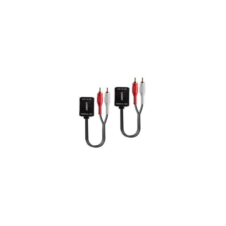 Lindy 70460 extensor audio/video Transmisor de señales AV Negro, Rojo, Blanco