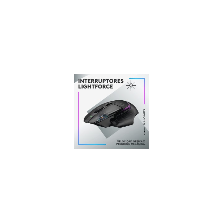 Logitech G G502 X Plus ratón mano derecha RF inalámbrico Í“ptico 25600 DPI