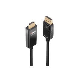 Lindy 40925 adaptador de cable de vÍ­deo 1 m DisplayPort HDMI Negro