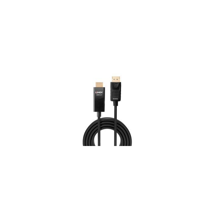 Lindy 40925 adaptador de cable de vÍ­deo 1 m DisplayPort HDMI Negro