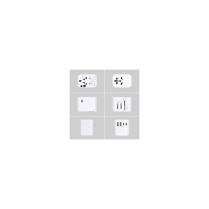 Ewent EW1470 adaptador de enchufe eléctrico Universal Blanco