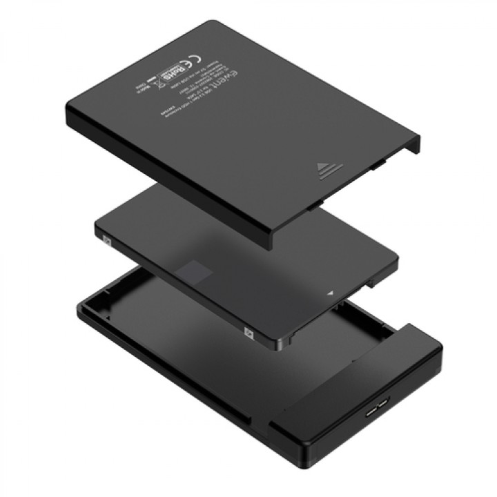 Ewent EW7049 caja para disco duro externo Carcasa de disco duro/SSD Negro 2.5"