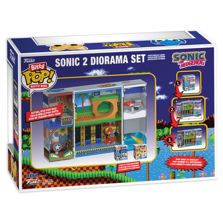 Figura Bitty POP Boxes Sonic The Hedgehog Sonic 2 diorama Set