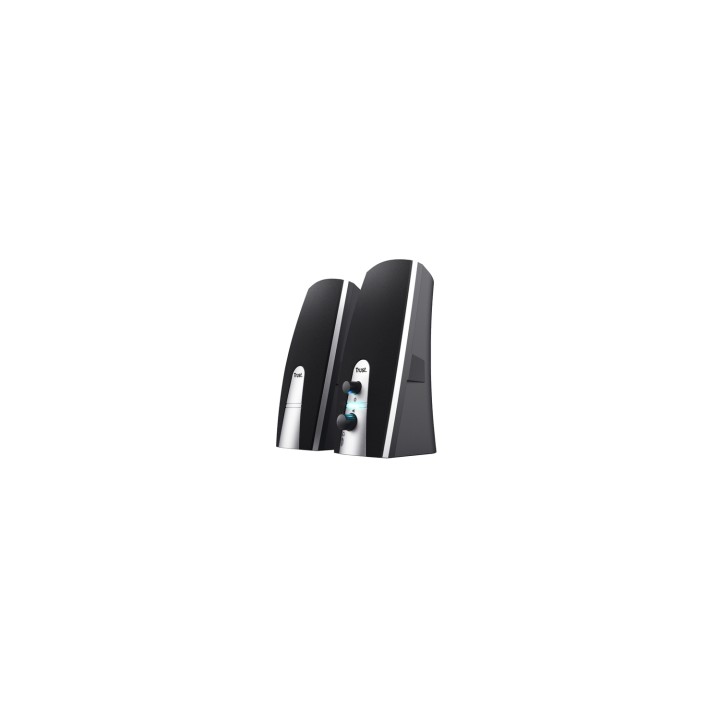 Trust 24660 conjunto de altavoces 5 W Negro, Metálico 2.0 canales