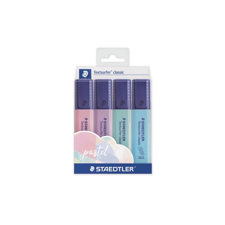 Staedtler 364 C marcador 4 pieza(s) Azul claro, Menta, Rosa, Violeta