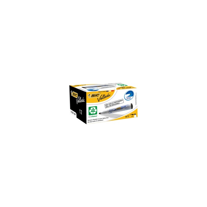 BIC Whiteboard Velleda ECOlutions 1701 marcador 12 pieza(s) Negro