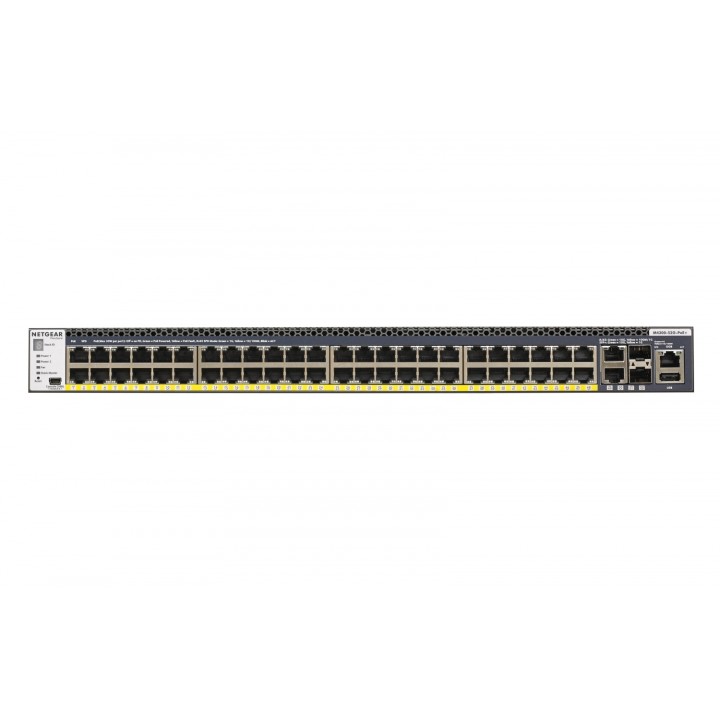 NETGEAR M4300-52G-PoE+ 1000W PSU Gestionado L2/L3/L4 Gigabit Ethernet (10/100/1000) EnergÍ­a sobre Ethernet (PoE) 1U Negro
