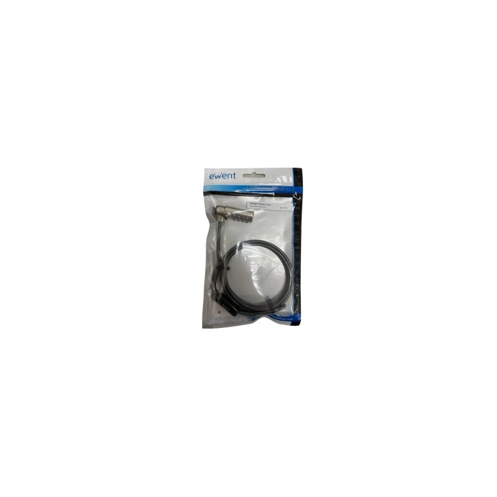Ewent EW1243 cable antirrobo Negro, Zinc 1,5 m