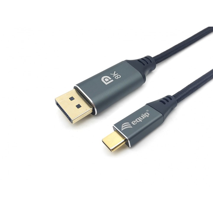 Equip 133421 adaptador de cable de vÍ­deo 1 m USB Tipo C DisplayPort Gris