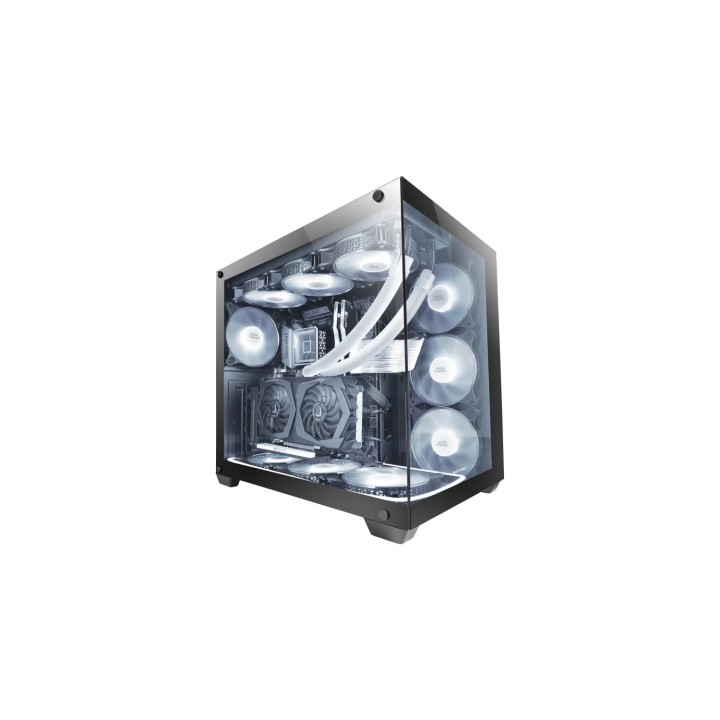 Mars Gaming MCV4 Negro Torre Gaming Custom XXL E-ATX Ventana Cristal Templado Lateral y Frontal Sin Marco Estructura Modular