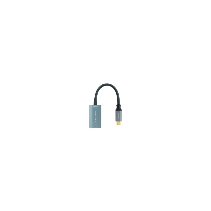 Nanocable Conversor USB-C a DisplayPort 8K Aluminio, 15 cm, Gris
