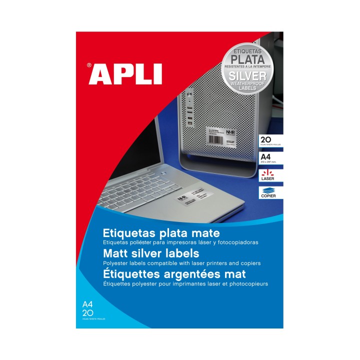 APLI 01227 etiqueta de impresora Blanco Etiqueta para impresora autoadhesiva