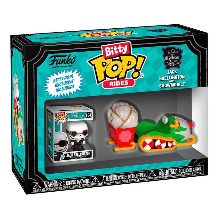 Figura Bitty POP Ride Disney Pesadilla Antes de Navidad Jack Skellington with Snowmobile