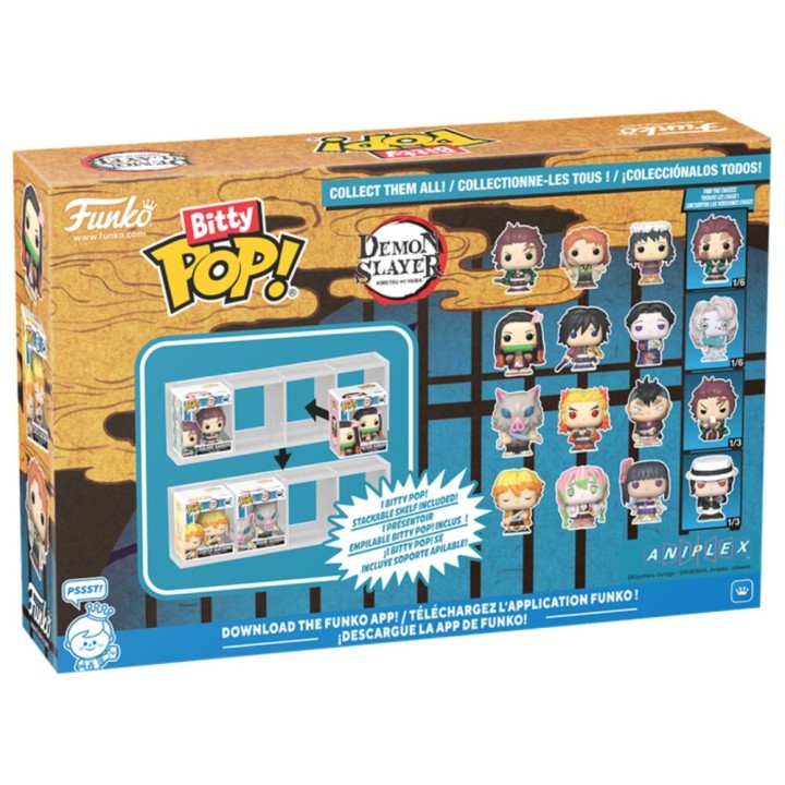 Blister 4 figuras Bitty POP Demon Slayer Tanjiro