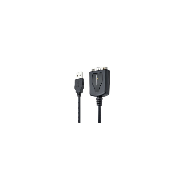StarTech.com Cable de 91cm USB a Serie con Retención de Puerto COM, Conversor DB9 RS232 Macho a USB, Adaptador USB a Serie para