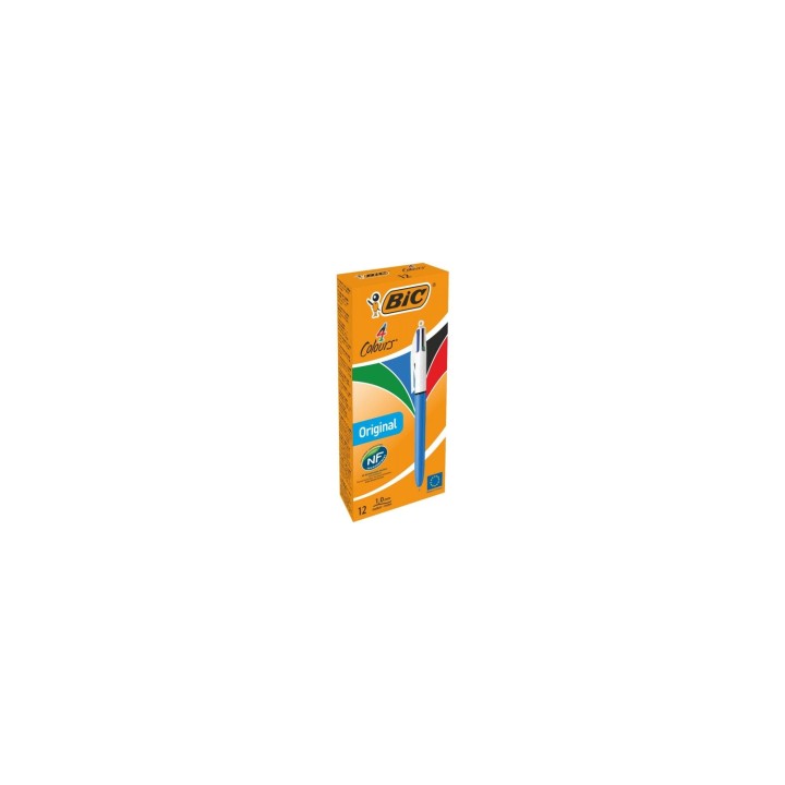 BIC 982866 bolÍ­grafo Negro, Azul, Verde, Rojo BolÍ­grafo de punta retráctil con pulsador Medio 12 pieza(s)