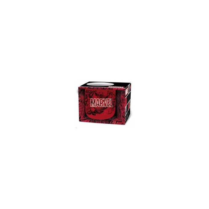Taza desayuno de cerámica Marvel 400ml  patter (en caja regalo)