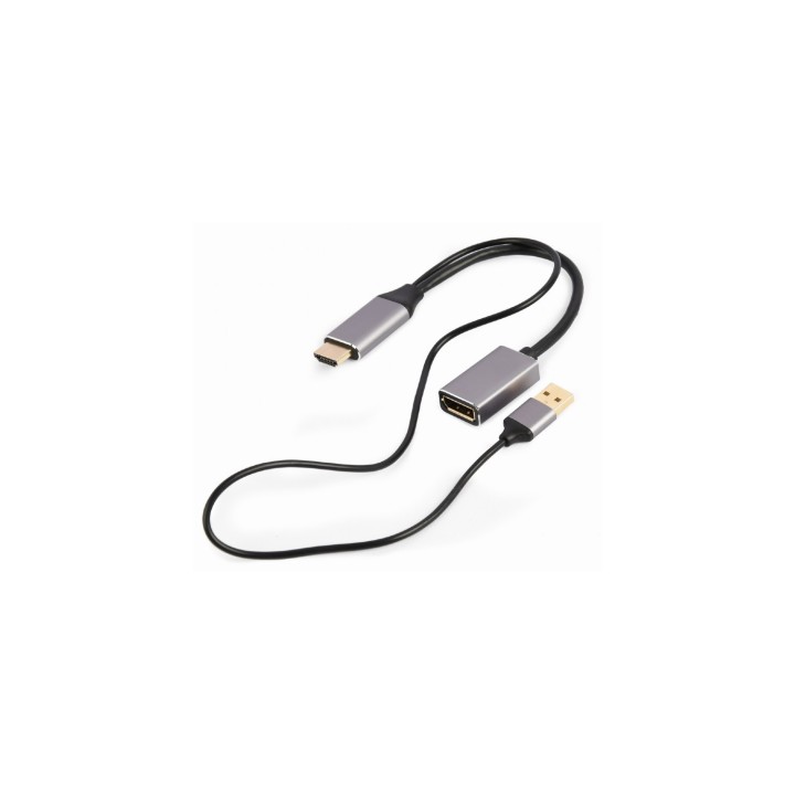 Gembird A-HDMIM-DPF-02 adaptador de cable de vÍ­deo 0,1 m HDMI tipo A (Estándar) DisplayPort Negro