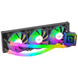 Mars Gaming ML-ULTRA360 Negro Refrigeración LÍ­quida CPU TDP 650W Espejo Infinito 3 Ventiladores Silenciosos FDB ARGB Tubos