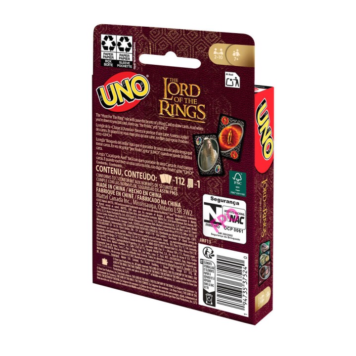 Juego cartas UNO El Señor de los Anillos