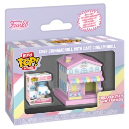 Figura Bitty POP Town Hello Kitty and Friends Chef Cinnamoroll With Cafe Cinnamoroll