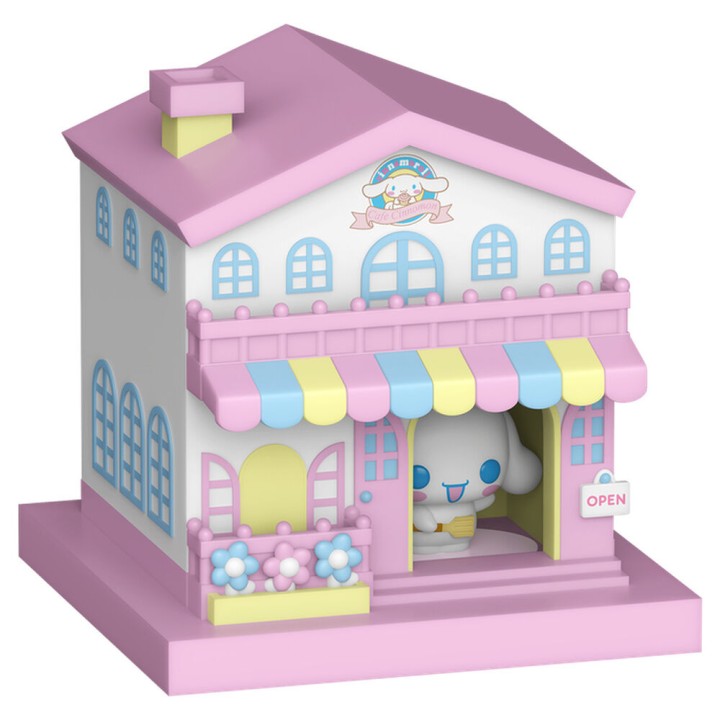 Figura Bitty POP Town Hello Kitty and Friends Chef Cinnamoroll With Cafe Cinnamoroll