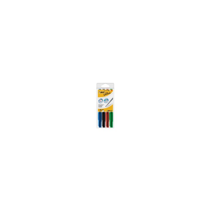 BIC Velleda 1741 marcador 4 pieza(s) Punta redonda Negro, Azul, Verde, Rojo