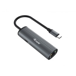 Equip 133486 hub de interfaz USB Tipo C 1000 Mbit/s Negro, Gris