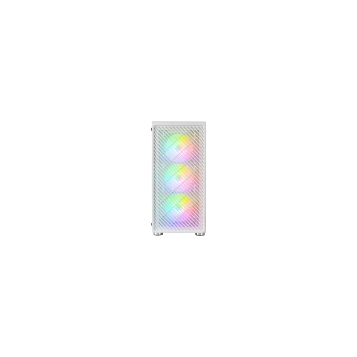 Mars Gaming MC-F Blanco, Semitorre Gaming ATX, Ventana Completa Cristal Templado, Frontal Metal-Mesh, 4x Ventiladores ARGB 120mm