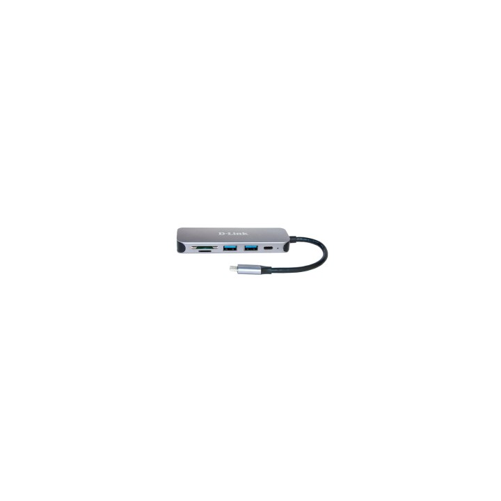 D-Link DUB-2325 hub de interfaz USB Tipo C 5000 Mbit/s Gris
