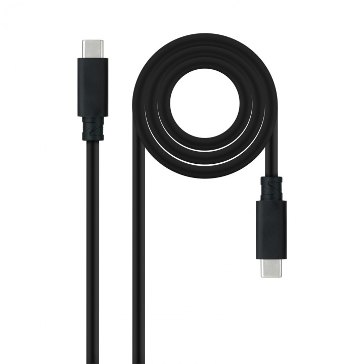 Nanocable Cable USB 3.1 Gen2 10Gbps 5A, 4K/60Hz, USB-C/M-USB-C/M, Negro, 2 m