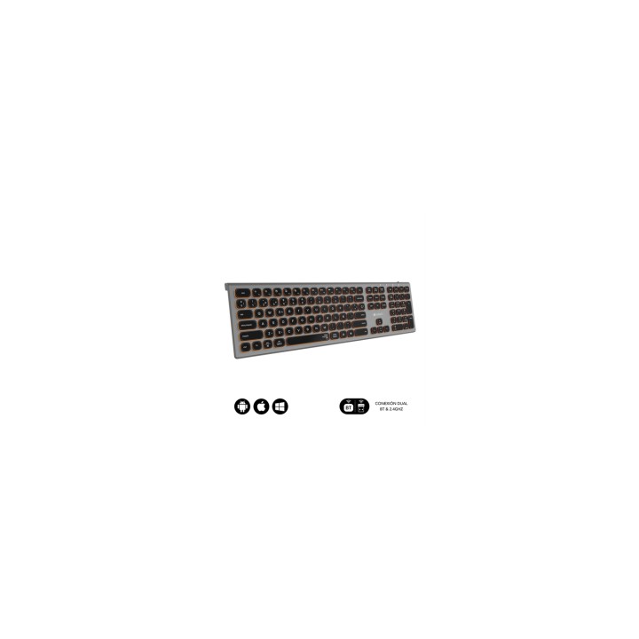 SUBBLIM Teclado Bluetooth/2.4G Master iluminado Ext G/N