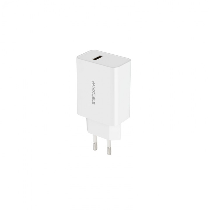 Nanocable Cargador USB, 5V/2.1A, Blanco