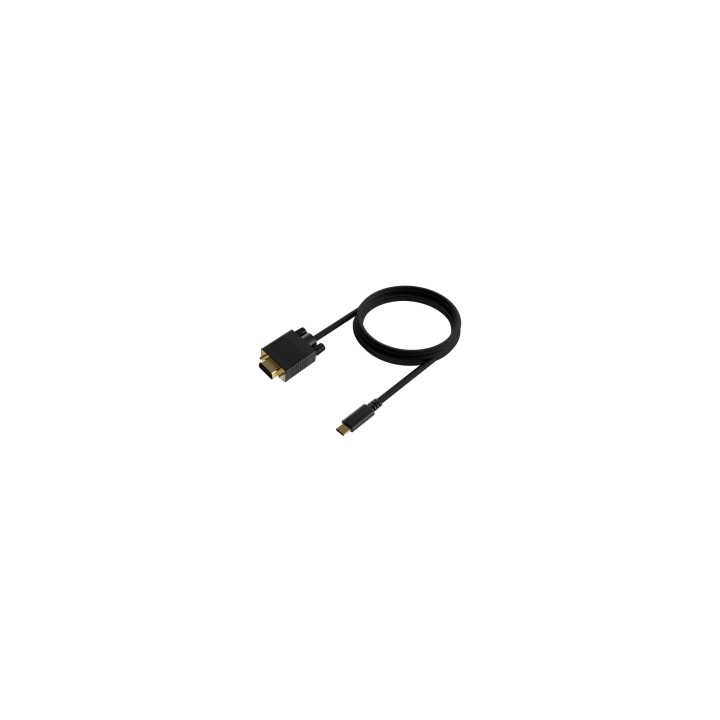 AISENS Cable Conversor USB-C a VGA, USB-C/M-HDB15/M, Negro, 1.8M