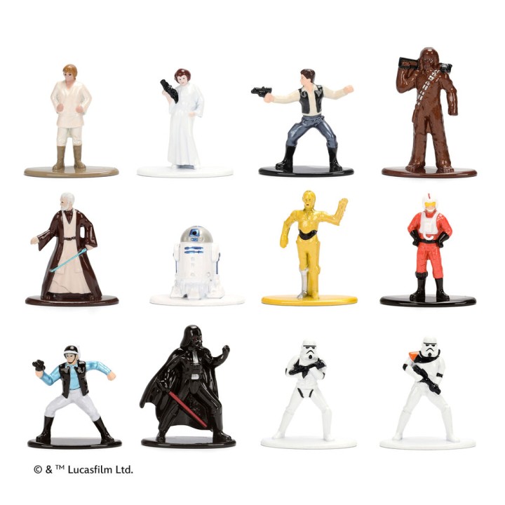 Blister 12 figuras metalfigs Star Wars 4cm