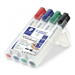 Staedtler Lumocolor marcador 4 pieza(s) Punta redonda Negro, Azul, Verde, Rojo