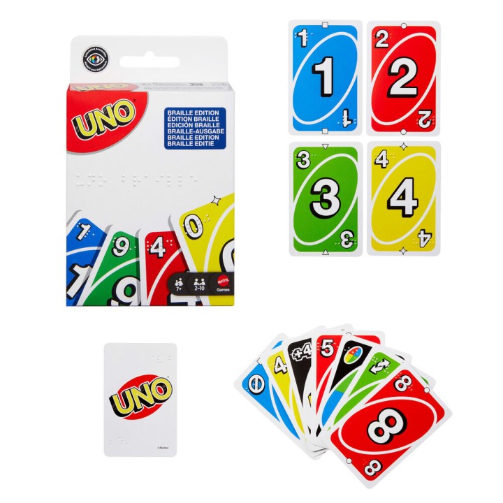 Juego cartas UNO Braille