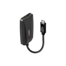 Lindy 43337 adaptador de cable de vÍ­deo 0,13 m USB Tipo C DisplayPort Negro