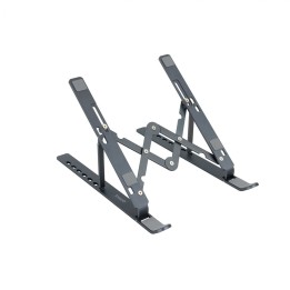 TooQ Soporte Elevador para Portátiles, Tablets, Móviles y Libros, Gris