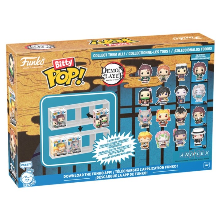 Blister 4 figuras Bitty POP Demon Slayer Zenitsu