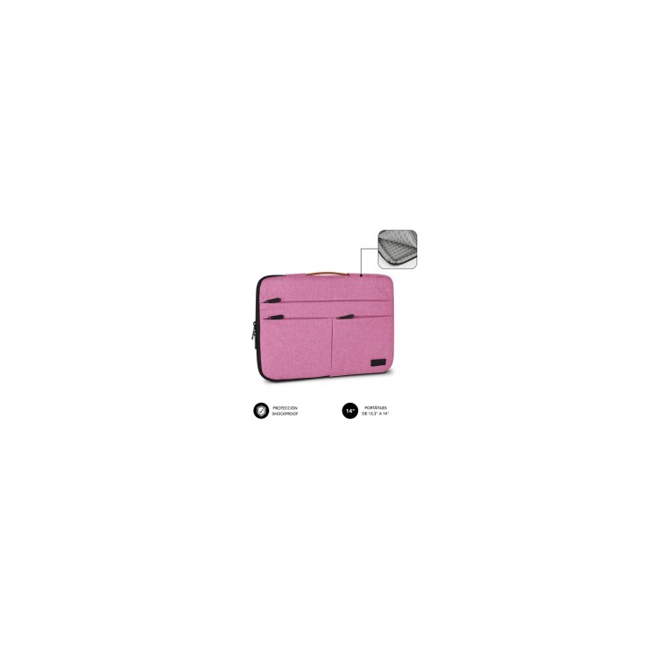 SUBBLIM Funda Air Padding 360 Sleeve 13,3-14" Pink