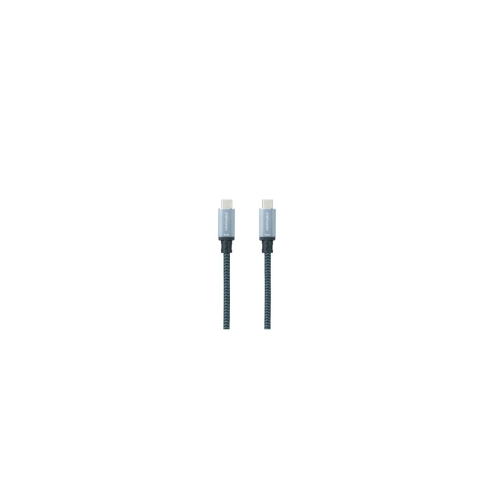 Nanocable Cable USB 3.1 Gen2 10Gbps 5A, 4K/60Hz, USB-C/M-USB-C/M, Gris/Negro, 0.5 m
