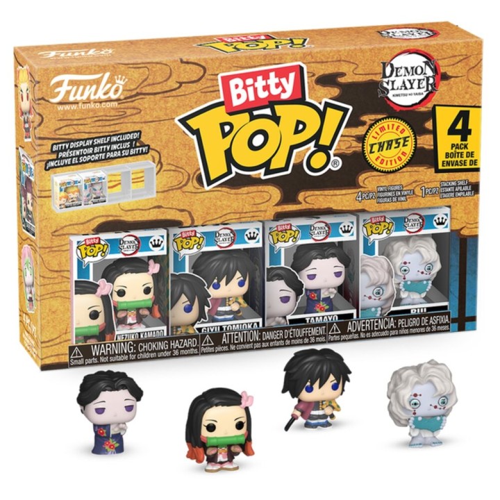 Blister 4 figuras Bitty POP Demon Slayer surtido