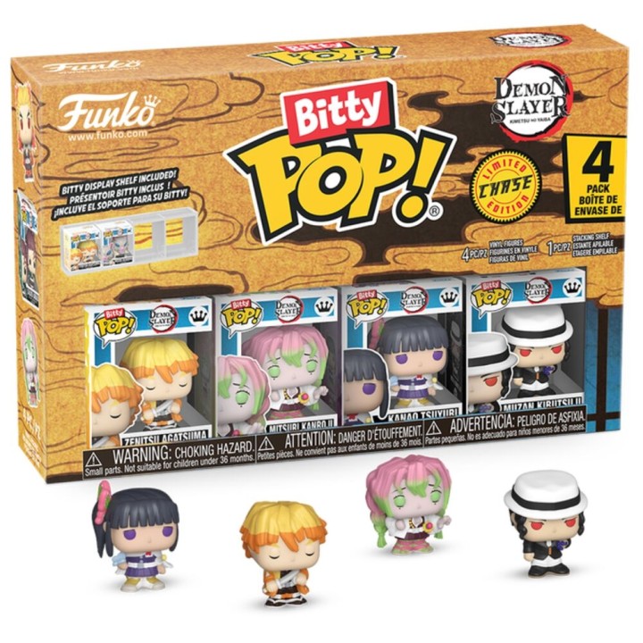 Blister 4 figuras Bitty POP Demon Slayer surtido