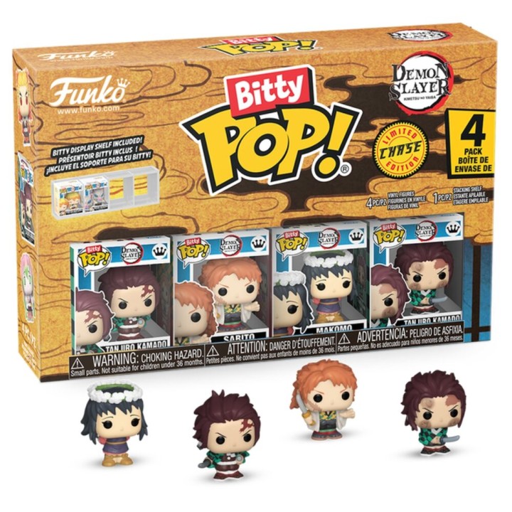 Blister 4 figuras Bitty POP Demon Slayer surtido
